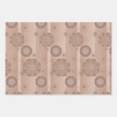 Monochromatisches Mocha Rosa Blumenpapier Geschenkpapier Set (Vorderseite)