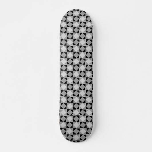 Monochromatisches, modernes, überprüftes geometris skateboard (Vorne)