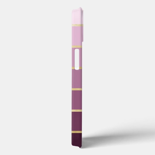 Monochromatisches Rosa mit Gold-Personalisierung-F Case-Mate iPhone Hülle (Rückseite / Rechts)