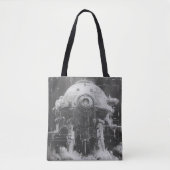 Monochromatisches Sci-Fi-Blueprint Tasche (Vorderseite)