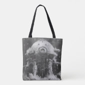 Monochromatisches Sci-Fi-Blueprint Tasche (Rückseite)