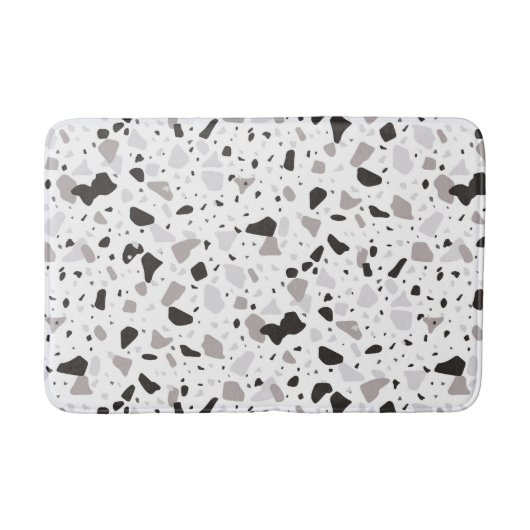 Monochromatisches Terrazzo-Muster Badematte (Vorderseite)