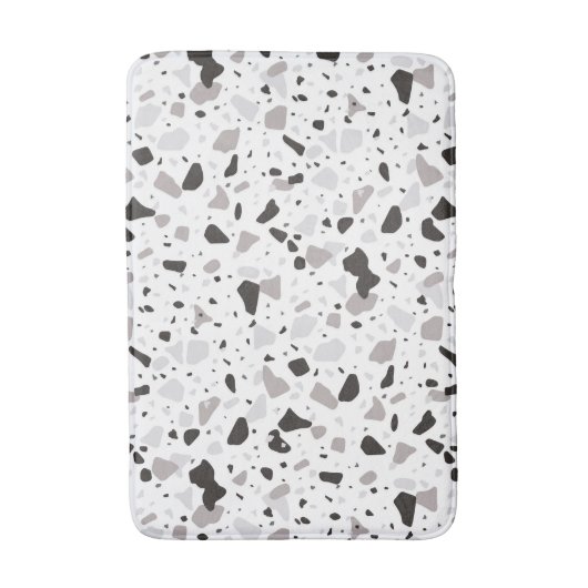 Monochromatisches Terrazzo-Muster Badematte (Vorderseite Vertikal)