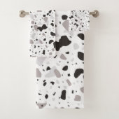 Monochromatisches Terrazzo-Muster Badhandtuch Set (Insitu)