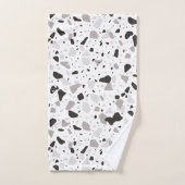 Monochromatisches Terrazzo-Muster Badhandtuch Set (Handtuch)