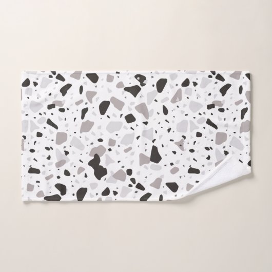 Monochromatisches Terrazzo-Muster Badhandtuch Set (Handtuch)