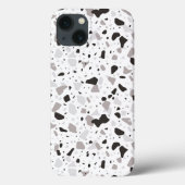 Monochromatisches Terrazzo-Muster Case-Mate iPhone Hülle (Rückseite)