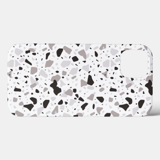 Monochromatisches Terrazzo-Muster Case-Mate iPhone Hülle (Rückseite (Horizontal))