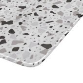 Monochromatisches Terrazzo-Muster Schneidebrett (Ecke)
