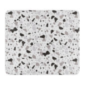 Monochromatisches Terrazzo-Muster Schneidebrett (Vorderseite)