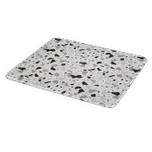 Monochromatisches Terrazzo-Muster Schneidebrett (Ecke)