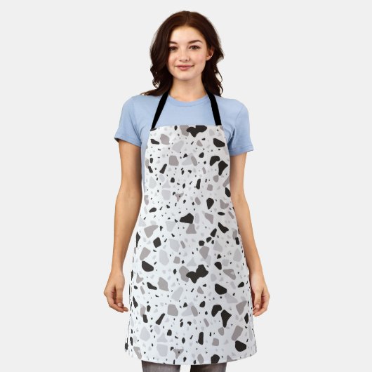 Monochromatisches Terrazzo-Muster Schürze (Getragen)