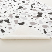 Monochromatisches Terrazzo-Muster Sherpadecke (3/4)
