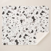 Monochromatisches Terrazzo-Muster Sherpadecke (Vorderseite (Horizontal))