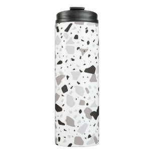 Monochromatisches Terrazzo-Muster Thermosbecher