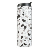 Monochromatisches Terrazzo-Muster Thermosbecher (Nach links gedreht)