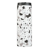 Monochromatisches Terrazzo-Muster Thermosbecher (Rückseite)