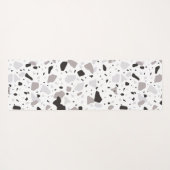 Monochromatisches Terrazzo-Muster Yogamatte (Rückseite (Horizontal))