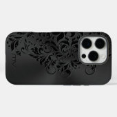 Monochromatisches Theme Metallic Black & Black Swi Case-Mate iPhone Hülle (Rückseite (Horizontal))