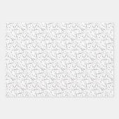 Monochromatisches Wrapping Paper Flat Sheet Set 3 Geschenkpapier Set (Vorderseite 2)