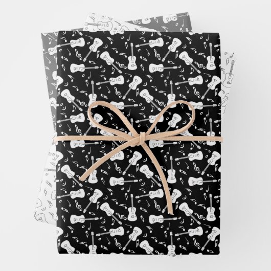 Monochromatisches Wrapping Paper Flat Sheet Set 3 Geschenkpapier Set (Beispiel)