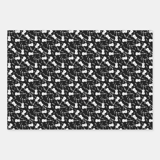 Monochromatisches Wrapping Paper Flat Sheet Set 3 Geschenkpapier Set (Vorderseite)