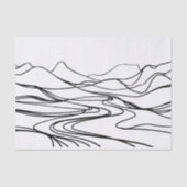 Monochromatisches Zen-Tranquility-Papierpapier Seidenpapier (Vorderseite)