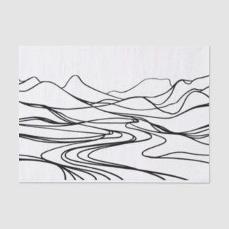 Monochromatisches Zen-Tranquility-Papierpapier Seidenpapier