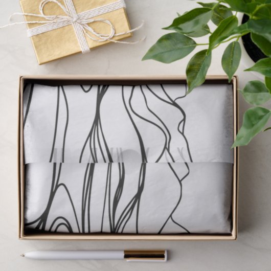 Monochromatisches Zen-Tranquility-Papierpapier Seidenpapier (Geschenk)