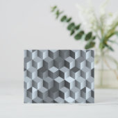 Monochrome 3D-Cube-Design Postkarte (Stehend Vorderseite)