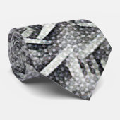 Monochrome abstract geometric pattern 1279 krawatte (Gerollt)