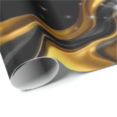 Monochrome Abstract Opulence: High-End Gold Textur Geschenkpapier (Rolleneckpunkt)