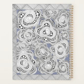 Monochrome Abstrakte Blätenfolie Planer (Rückseite)