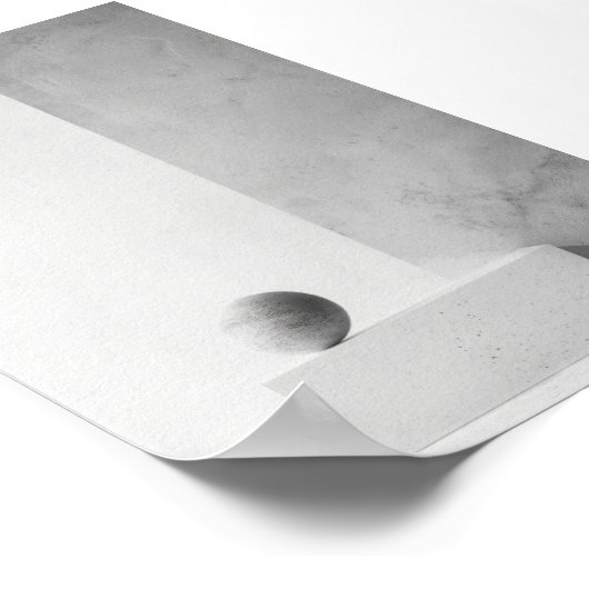 Monochrome Abstrakte Kunst Poster (Ecke)
