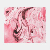 Monochrome Abstrakte Wasserpinsel, Red Futuristi Fleecedecke (Vorderseite (Horizontal))