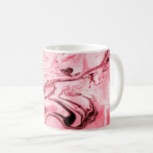 Monochrome Abstrakte Wasserpinsel, Red Futuristi Kaffeetasse (VorderseiteRechts)
