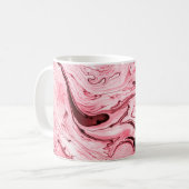 Monochrome Abstrakte Wasserpinsel, Red Futuristi Kaffeetasse (Vorderseite Links)
