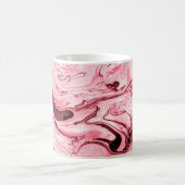 Monochrome Abstrakte Wasserpinsel, Red Futuristi Kaffeetasse (Mittel)