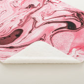 Monochrome Abstrakte Wasserpinsel, Red Futuristi Sherpadecke (3/4)