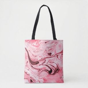 Monochrome Abstrakte Wasserpinsel, Red Futuristi Tasche