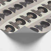 Monochrome Afrofuturist Queens Geschenkpapier (Ecke)