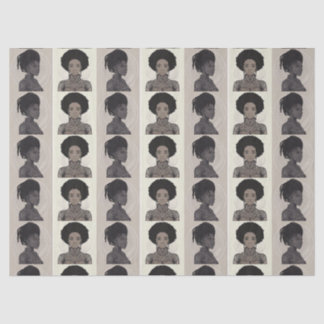Monochrome Afrofuturistische Königinnen Seidenpapier