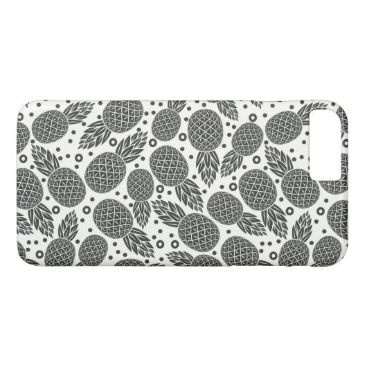 Monochrome Ananas Case-Mate iPhone Hülle (Rückseite (Horizontal))