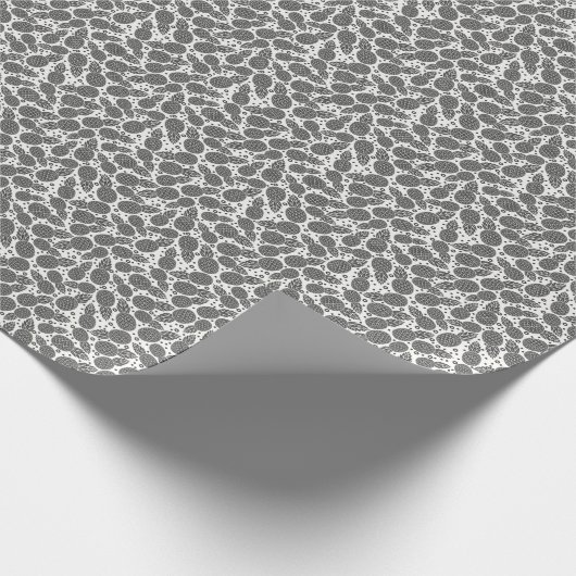 Monochrome Ananas Geschenkpapier (Ecke)