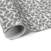 Monochrome Ananas Geschenkpapier (Rolleneckpunkt)