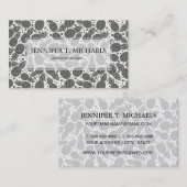 Monochrome Ananas| Monogramm Visitenkarte (Vorne/Hinten)