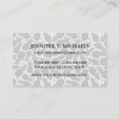 Monochrome Ananas| Monogramm Visitenkarte (Rückseite)