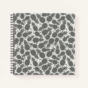 Monochrome Ananas Notizblock