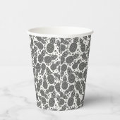 Monochrome Ananas Pappbecher (Rechts)