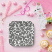 Monochrome Ananas Pappteller (Party)